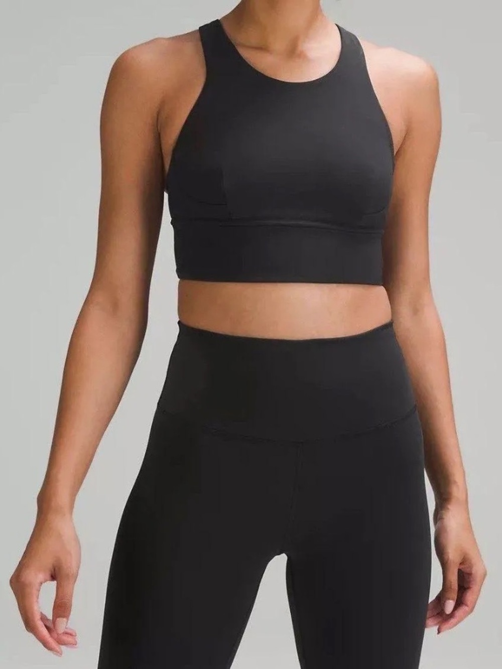 NWT Lululemon Wunder Train Long-line Bra Black Size 4